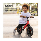 QPlay bicicleta de echilibru fara pedale 12" SPARK cu LED 3-6 ani Blue