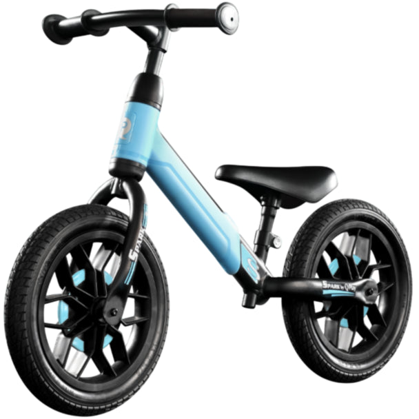 QPlay bicicleta de echilibru fara pedale 12" SPARK cu LED 3-6 ani Blue
