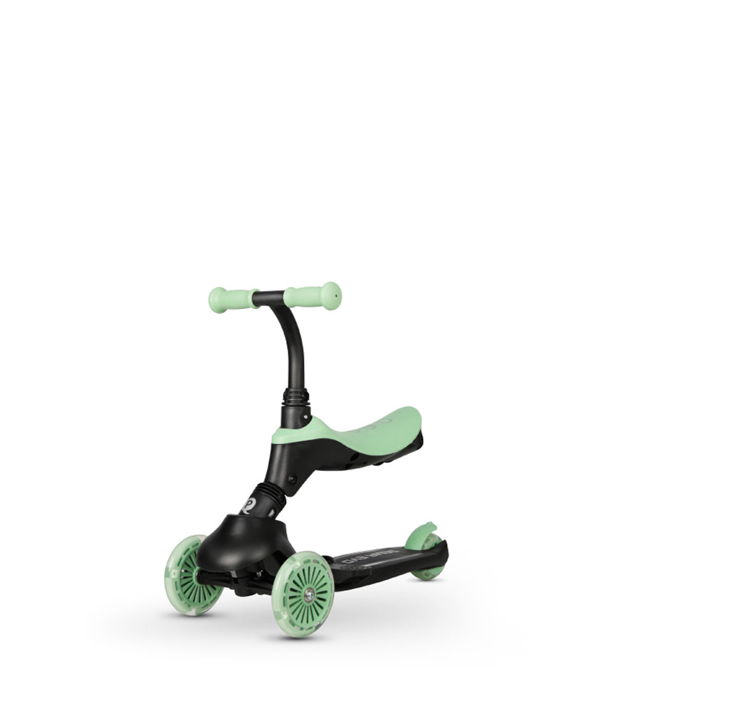 QPlay bicicleta si trotineta 2in1 Sema Evo LED 1-6 ani Jade Green Imagine secundară a produsului
