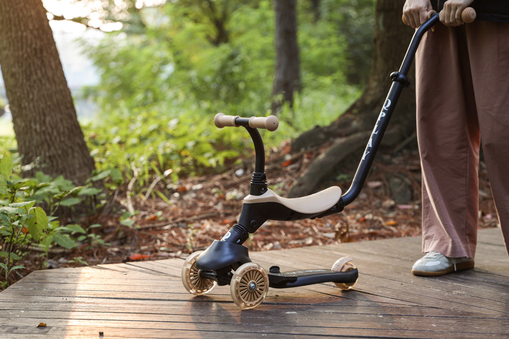 QPlay bicicleta si trotineta 2in1 Sema Evo LED 1-6 ani Khaki