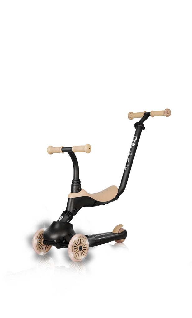 QPlay bicicleta si trotineta 2in1 Sema Evo LED 1-6 ani Khaki
