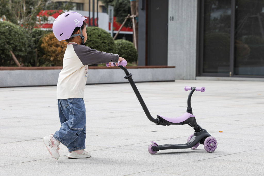 QPlay bicicleta si trotineta 2in1 Sema Evo LED 1-6 ani Violet