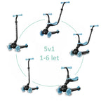 QPlay bicicleta si trotineta 2in1 Sema Evo LED 1-6 ani Sky Blue
