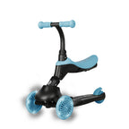 QPlay bicicleta si trotineta 2in1 Sema Evo LED 1-6 ani Sky Blue