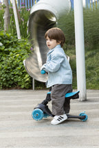 QPlay bicicleta si trotineta 2in1 Sema Evo LED 1-6 ani Sky Blue