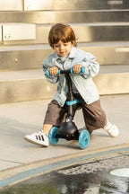QPlay bicicleta si trotineta 2in1 Sema Evo LED 1-6 ani Sky Blue