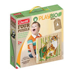 Quercetti Four Puzzle Bio 2 ani+, Animale Salbatice