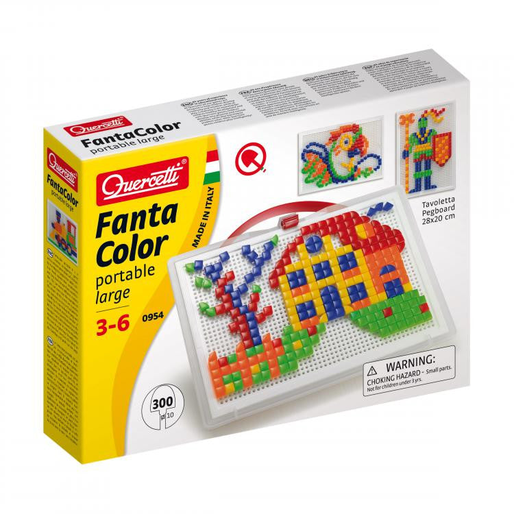 Quercetti joc 3-6 ani, Fanta Color Portabil Large 300 piese 01