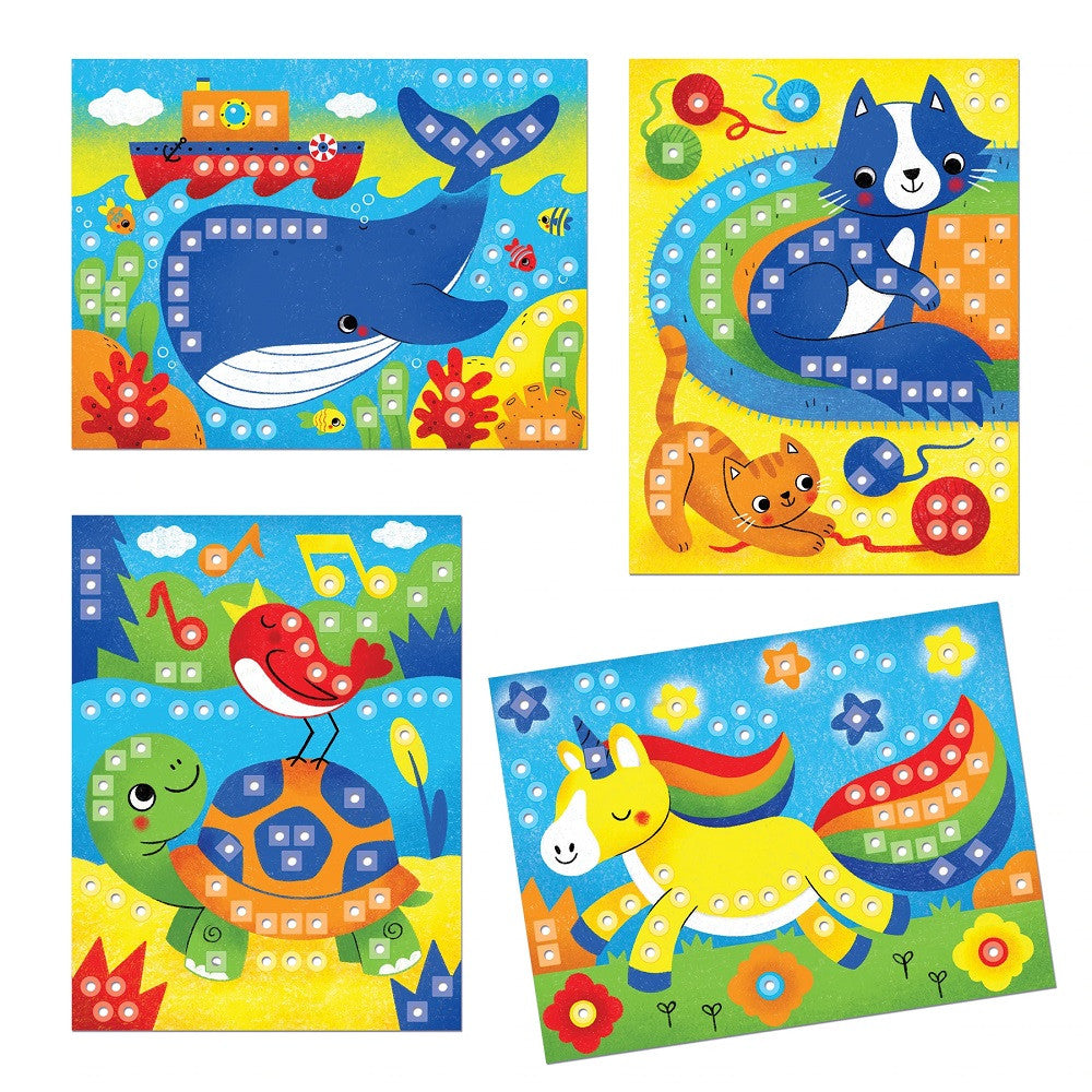 Quercetti joc mozaic Fanta Color Cards Animale 3 ani+ Q0862 05
