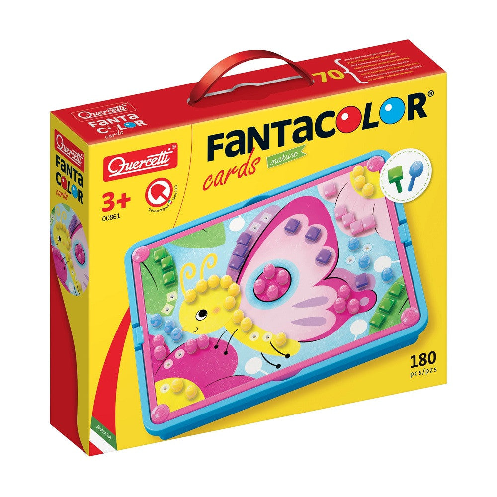 Quercetti joc mozaic Fanta Color Cards Natura 3 ani+ Q0861 01