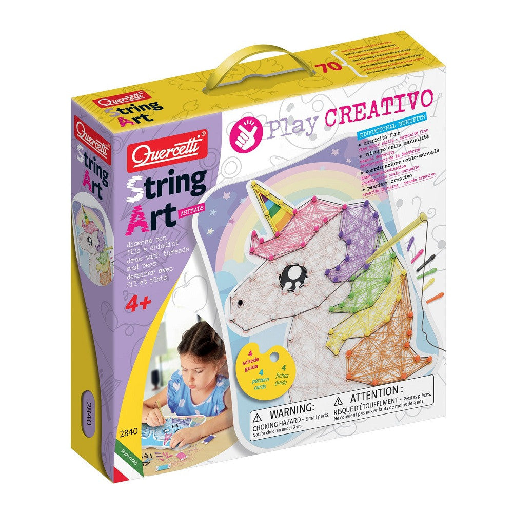 Quercetti joc Play Creativo 4 ani+, String Art Animale Q2840 01