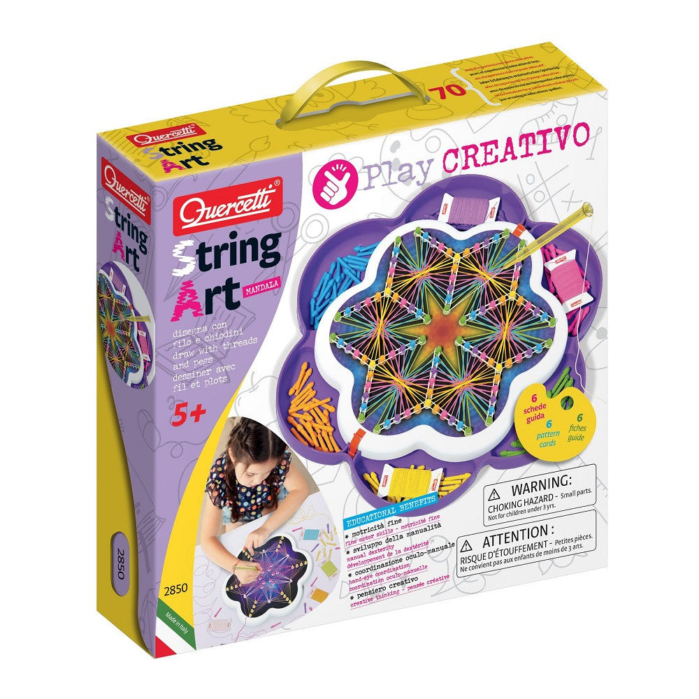 Quercetti joc Play Creativo 5 ani+, String Art Mandala Q2850 01 Imagine principală a produsului