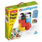Quercetti joc Play Intelligente 1-4 ani, Twin Pegs Q4026 01