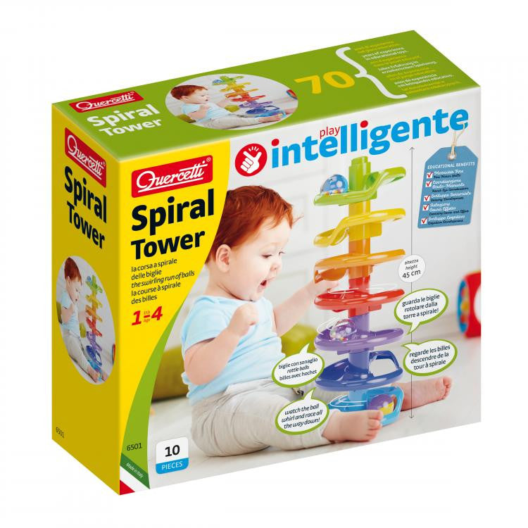 Quercetti joc Play Intelligente pentru 1-4 ani, Spiral Tower 01