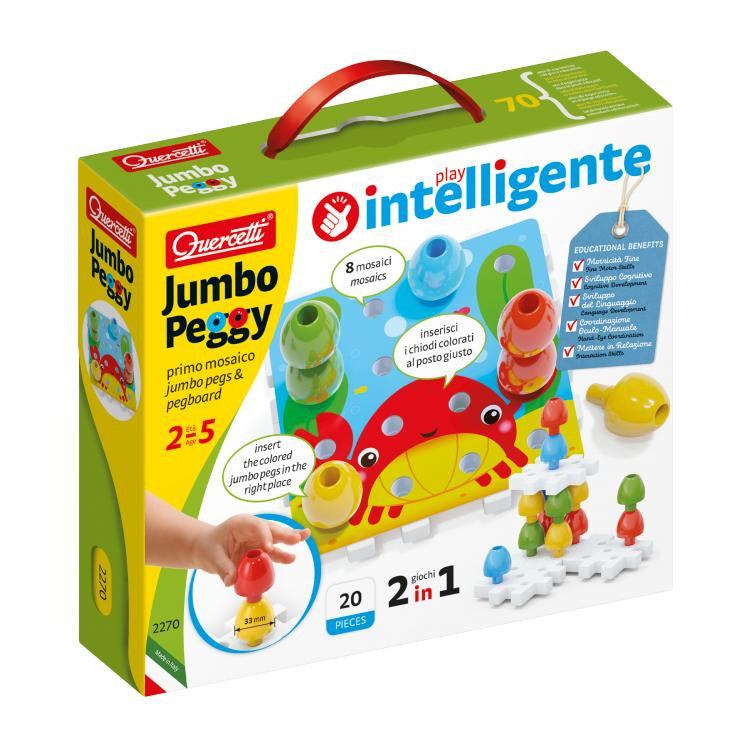 Quercetti joc tip mozaic Play Intelligente pentru 2-5 ani, Jumbo 01