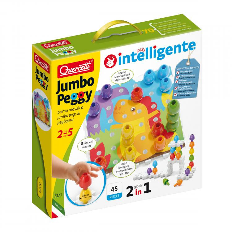 Quercetti joc tip mozaic Play Intelligente pentru 2-5 ani, Jumbo 01