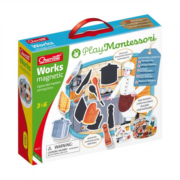 Quercetti joc Works Magnetic Puzzle Montessori 01