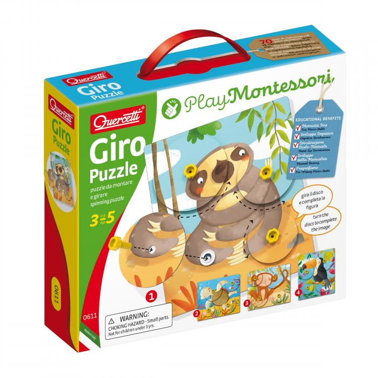 Quercetti puzzle pentru 3-5 ani, Giro Puzzle Montessori 0611 01