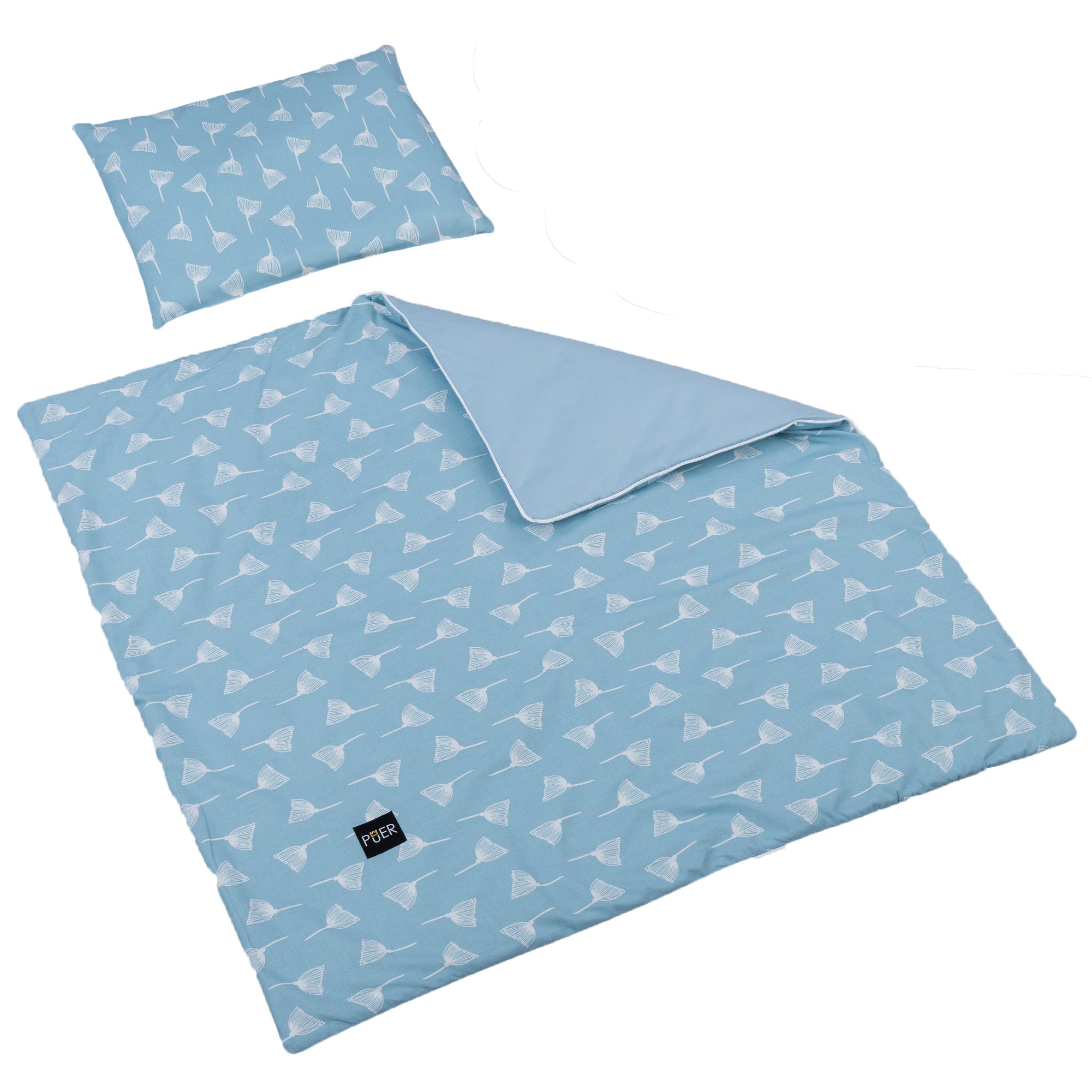 Tutto Lina lenjerie de pat 2 piese Flowers, Blue 02 Imagine principală a produsului