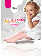 Milusie ciorap cu chilot fete SYLWIA 40 DEN 0-18 luni Roz