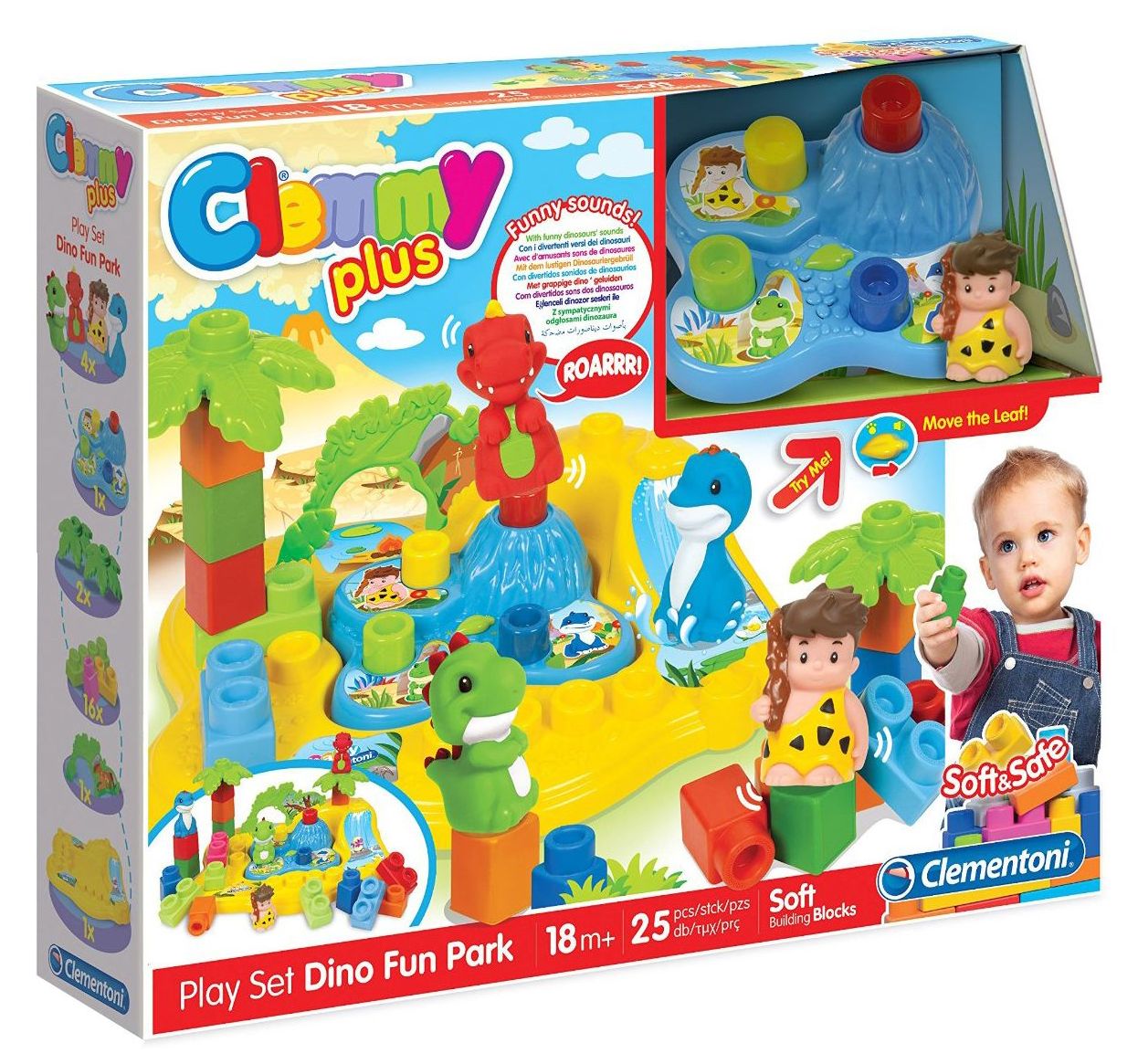 Clementoni cuburi Clemmy Plus - parcul de dinozauri 01