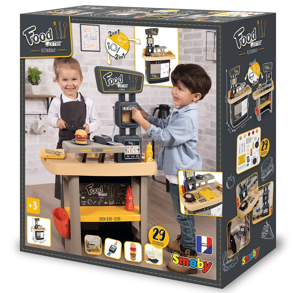Smoby Restaurant pentru copii Food Corner 3 ani+ Negru 