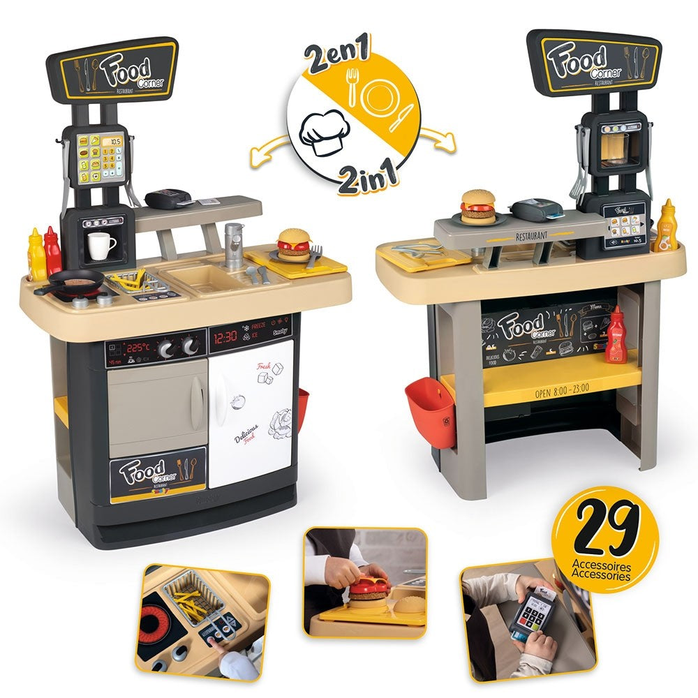 Smoby Restaurant pentru copii Food Corner 3 ani+ Negru 