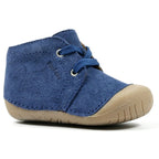 Richter pantofi baieti cu siret 17-22, Velour Nautical 01