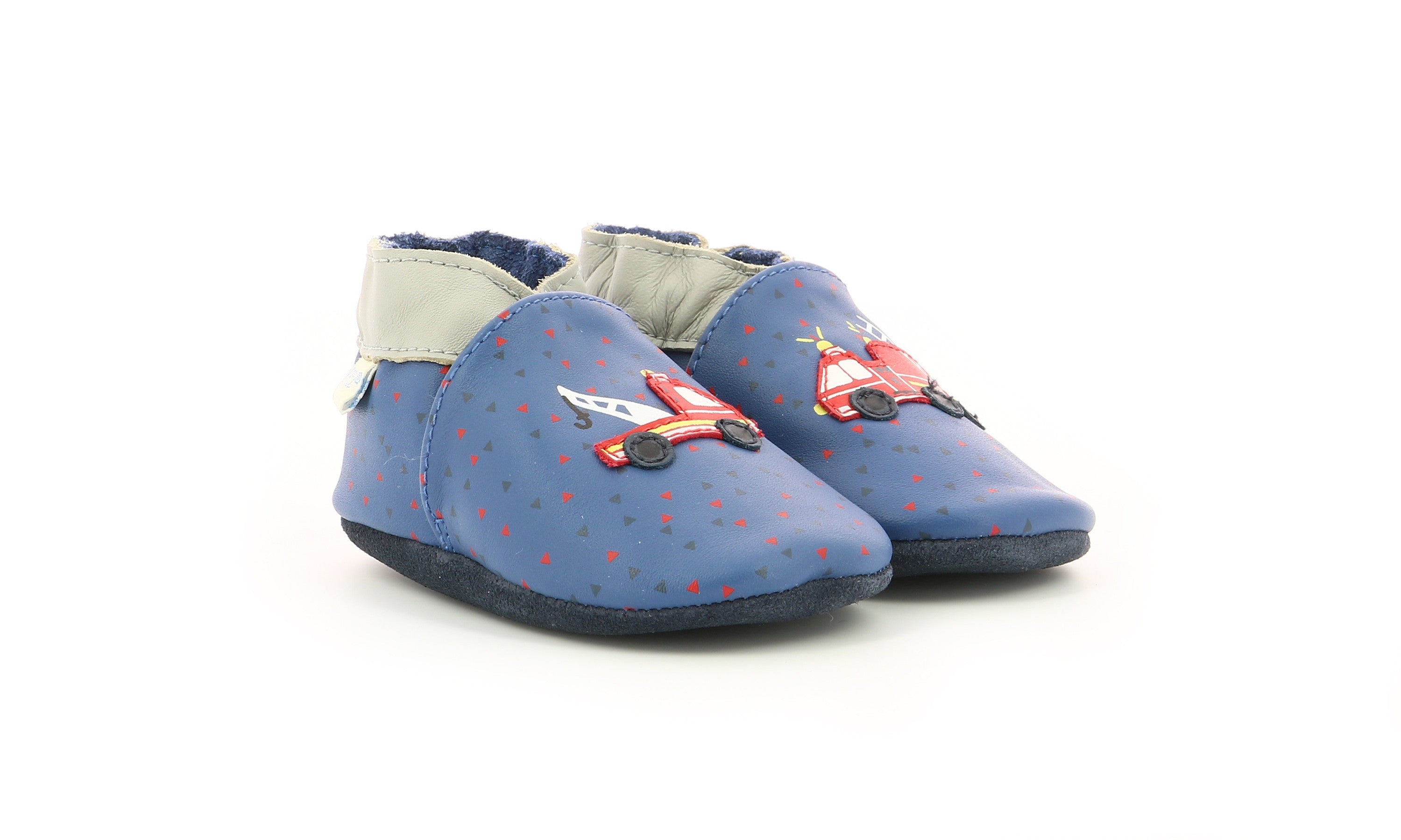 Robeez pantofi baieti Soft Solez 17-22, Fire Heroes Bleu
