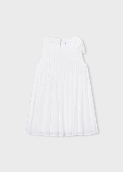 Mayoral rochita fete plisata fara maneci 5-10 ani Off-white