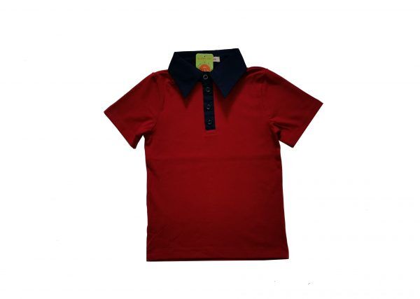 Uniforma camas baieti Roma cu maneca scurta bordo-blue Imagine principală a produsului