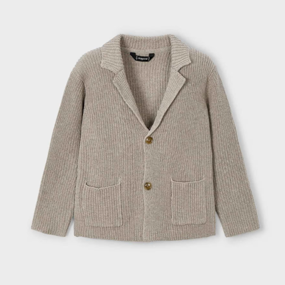 Mayoral sacou baieti din tricot 5-10 ani Taupe