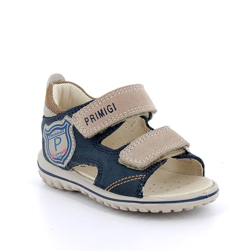 Primigi sandale baieti piele Primii Pasi 18-25 Blu e beige Imagine principală a produsului