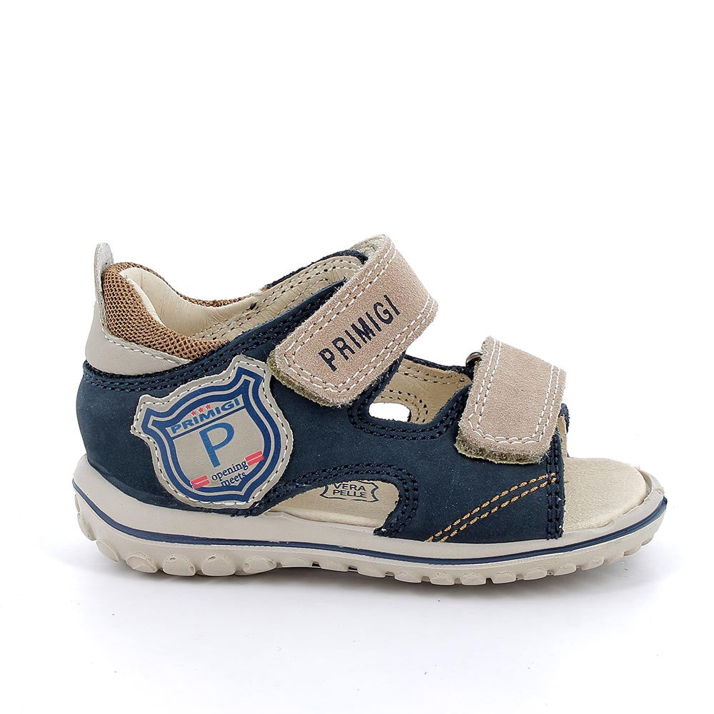 Primigi sandale baieti piele Primii Pasi 18-25 Blu e beige
