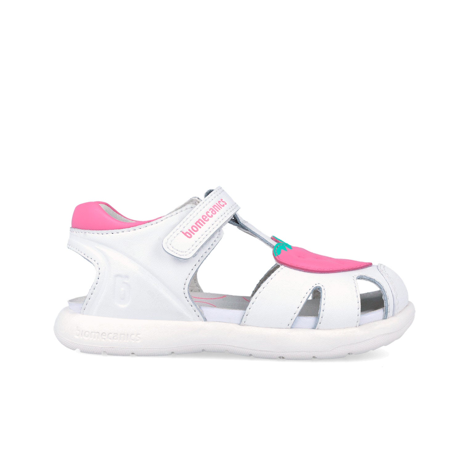 Biomecanics sandale fete Fresa 25-32 Napa Blanco cu capsuna