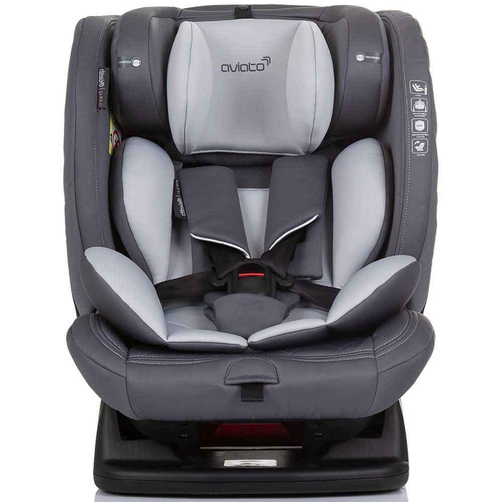 Chipolino scaun auto Aviato I-Size 40-150 cm R129 Ash Grey