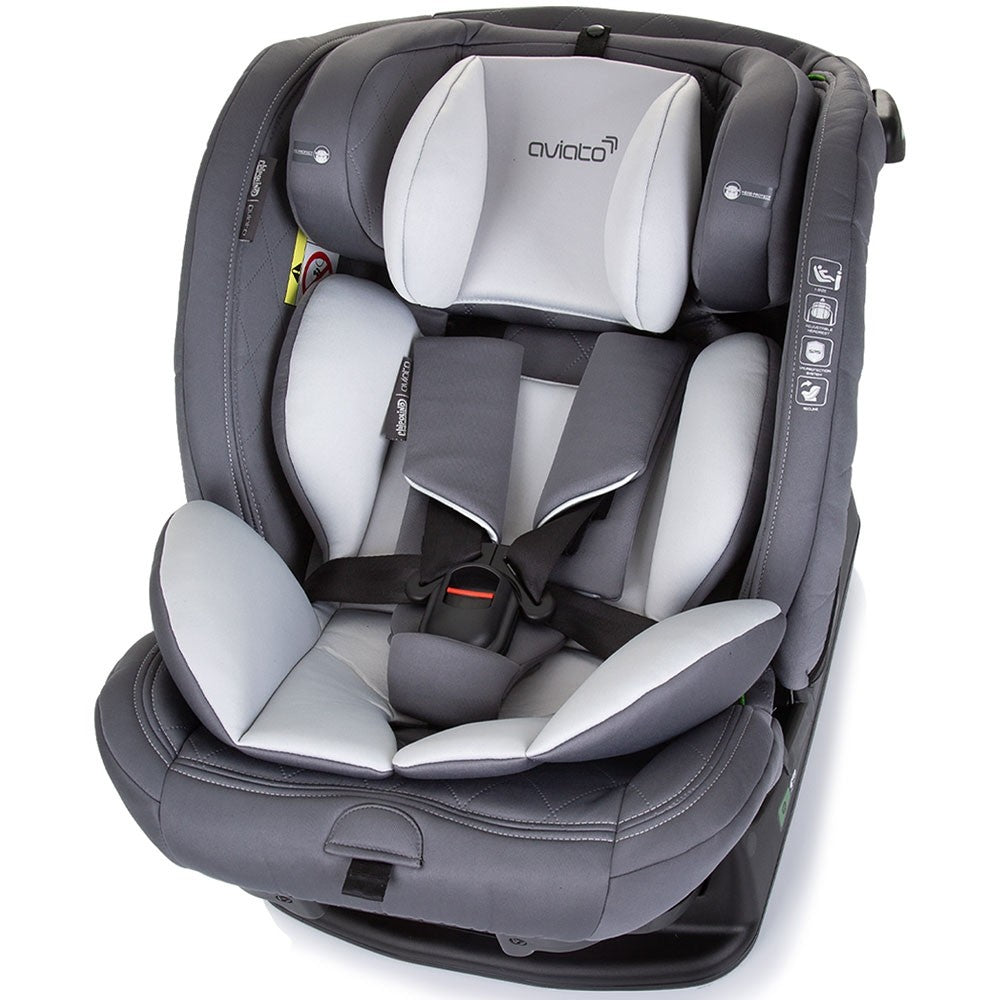 Chipolino scaun auto Aviato I-Size 40-150 cm R129 Ash Grey