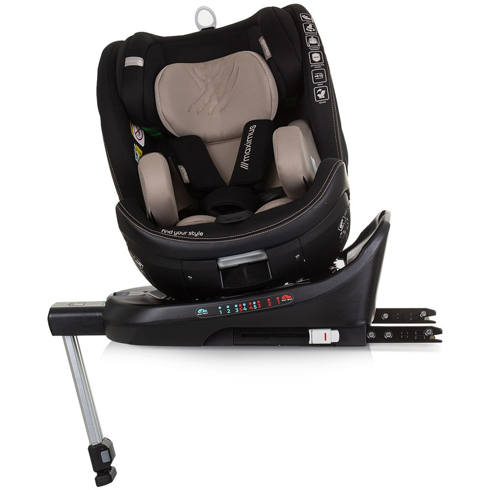 Chipolino scaun auto cu isofix Maximus I-Size 40-150 cm Macadamia 