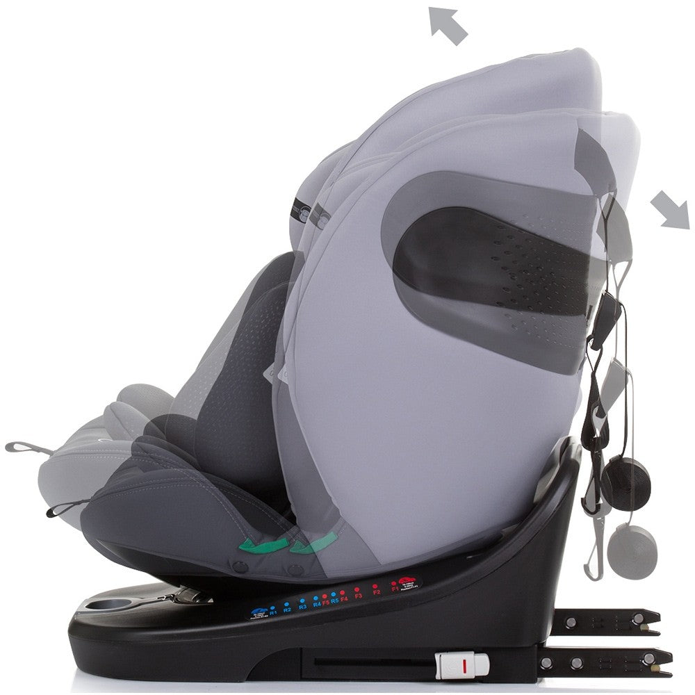 Chipolino scaun auto cu isofix Motion I-Size 40-150 cm Granite 