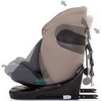 Chipolino scaun auto cu isofix Motion I-Size 40-150 cm Macadamia 