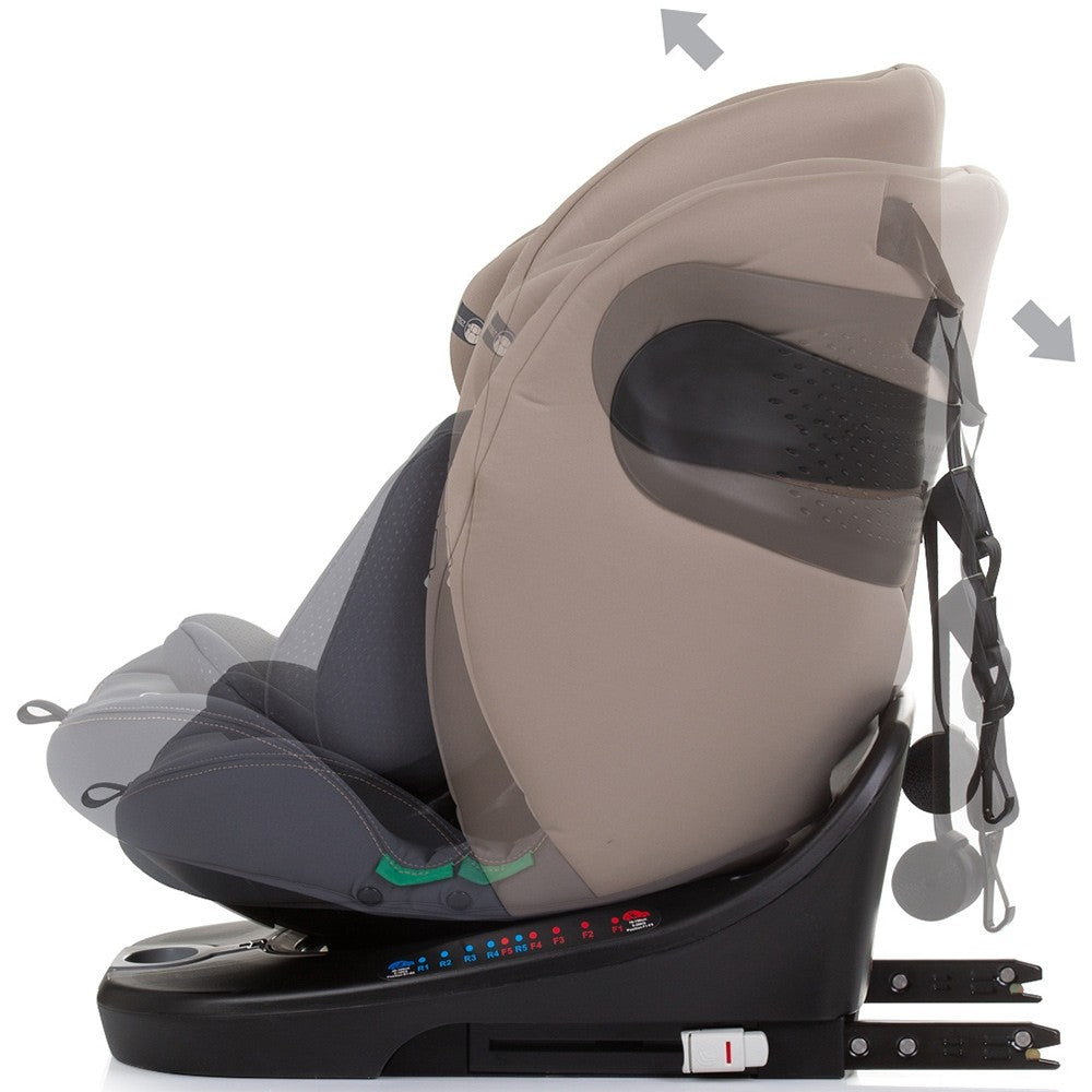 Chipolino scaun auto cu isofix Motion I-Size 40-150 cm Macadamia 