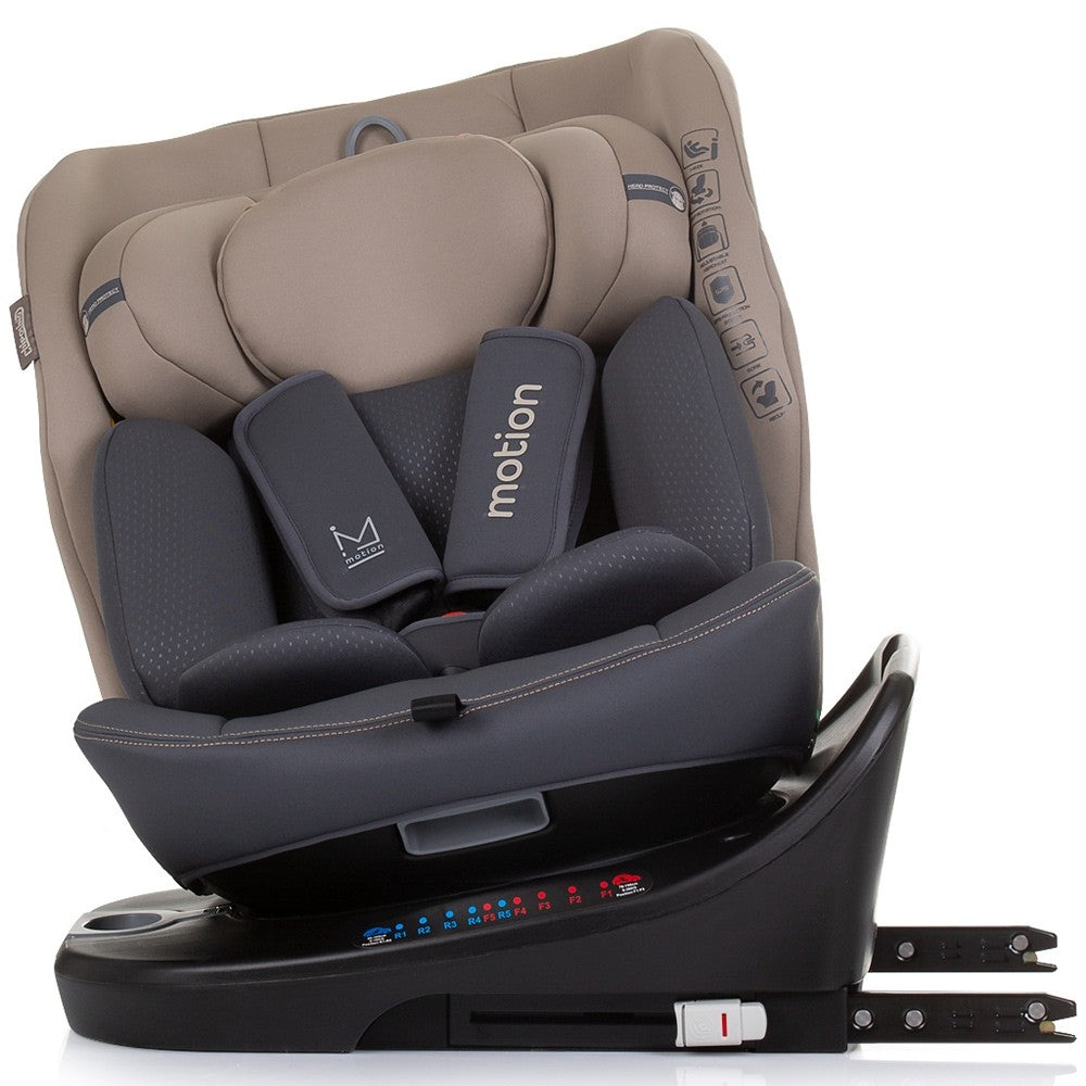 Chipolino scaun auto cu isofix Motion I-Size 40-150 cm Macadamia 