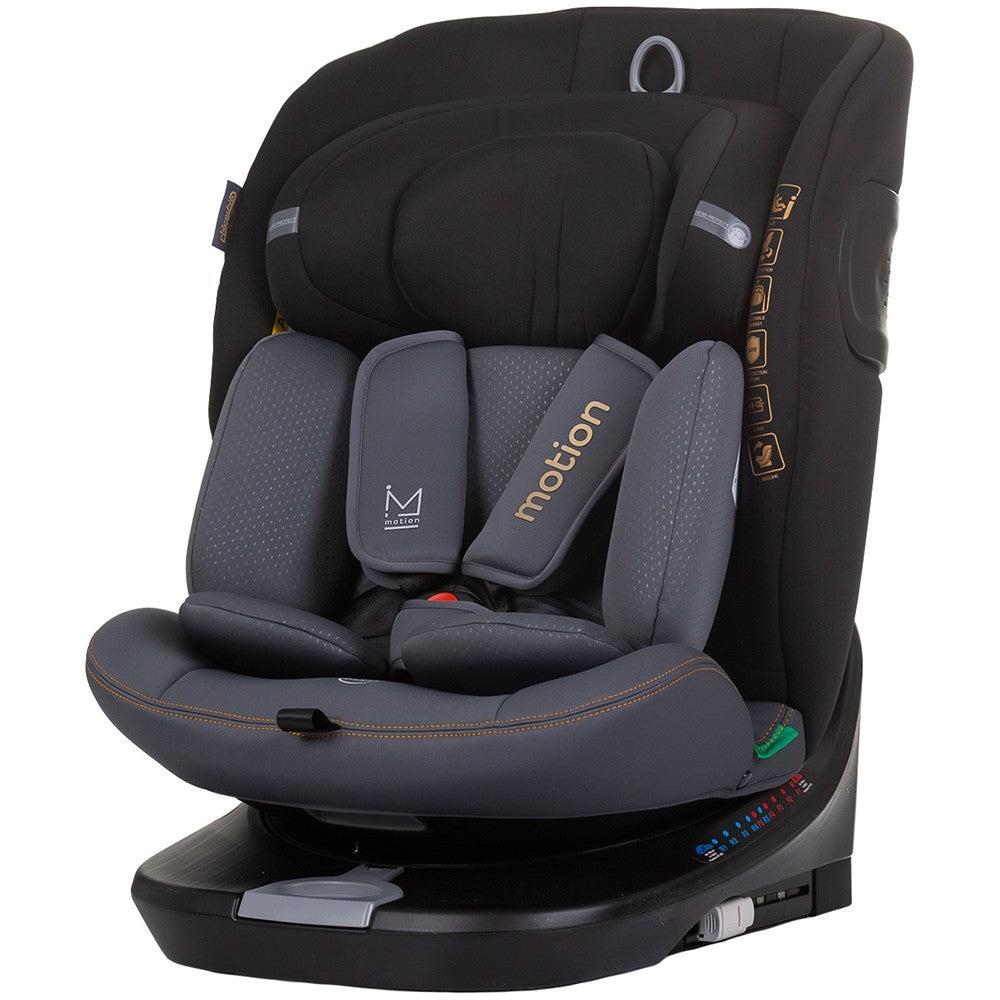 Chipolino scaun auto cu isofix Motion I-Size 40-150 cm Obsidian 