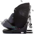 Chipolino scaun auto cu isofix Motion I-Size 40-150 cm Obsidian 