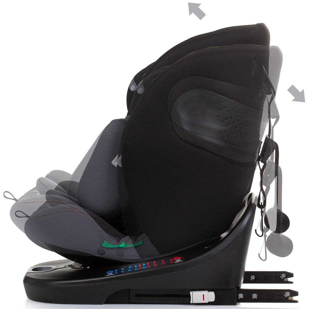 Chipolino scaun auto cu isofix Motion I-Size 40-150 cm Obsidian 