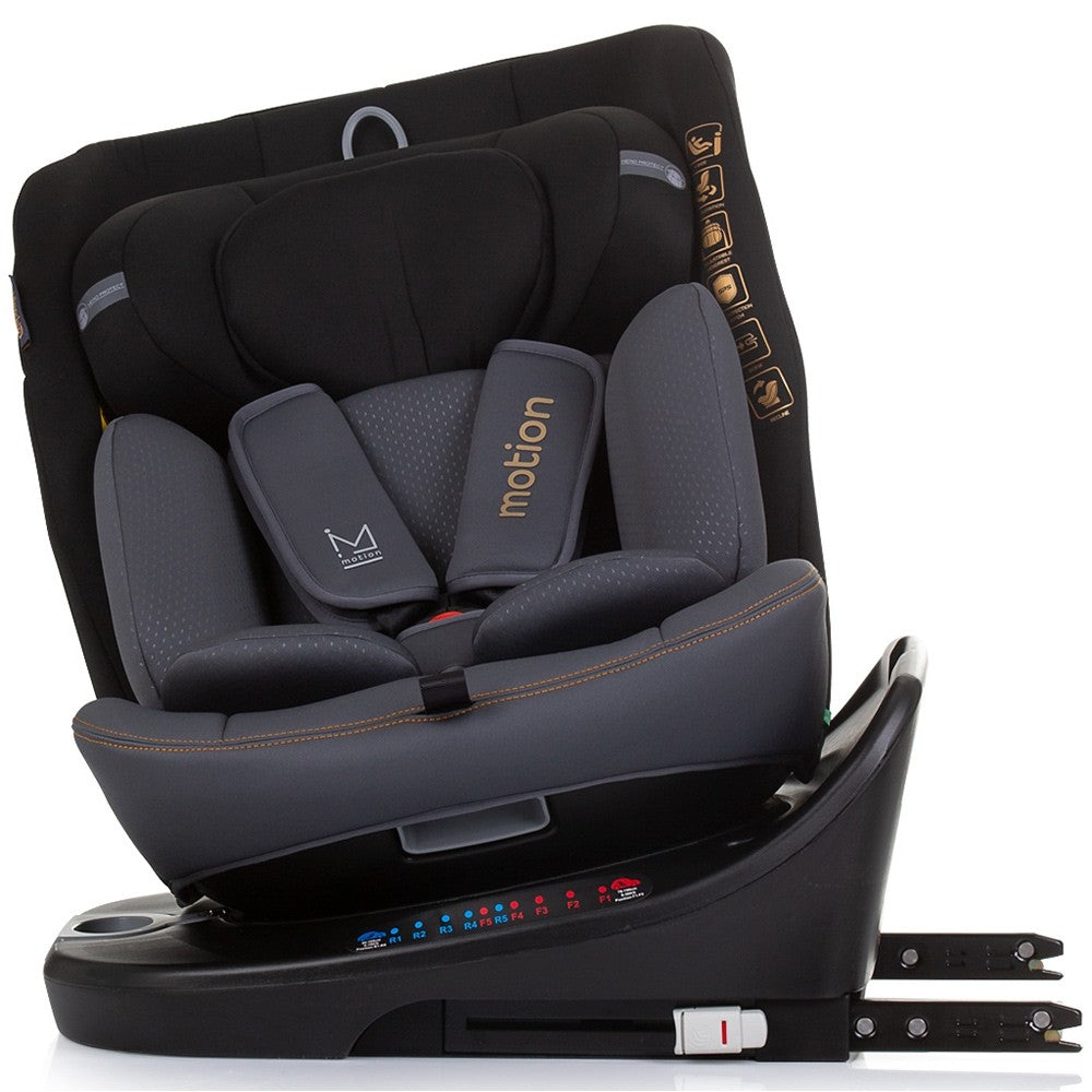 Chipolino scaun auto cu isofix Motion I-Size 40-150 cm Obsidian 
