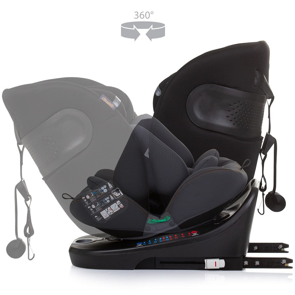 Chipolino scaun auto cu isofix Motion I-Size 40-150 cm Obsidian 
