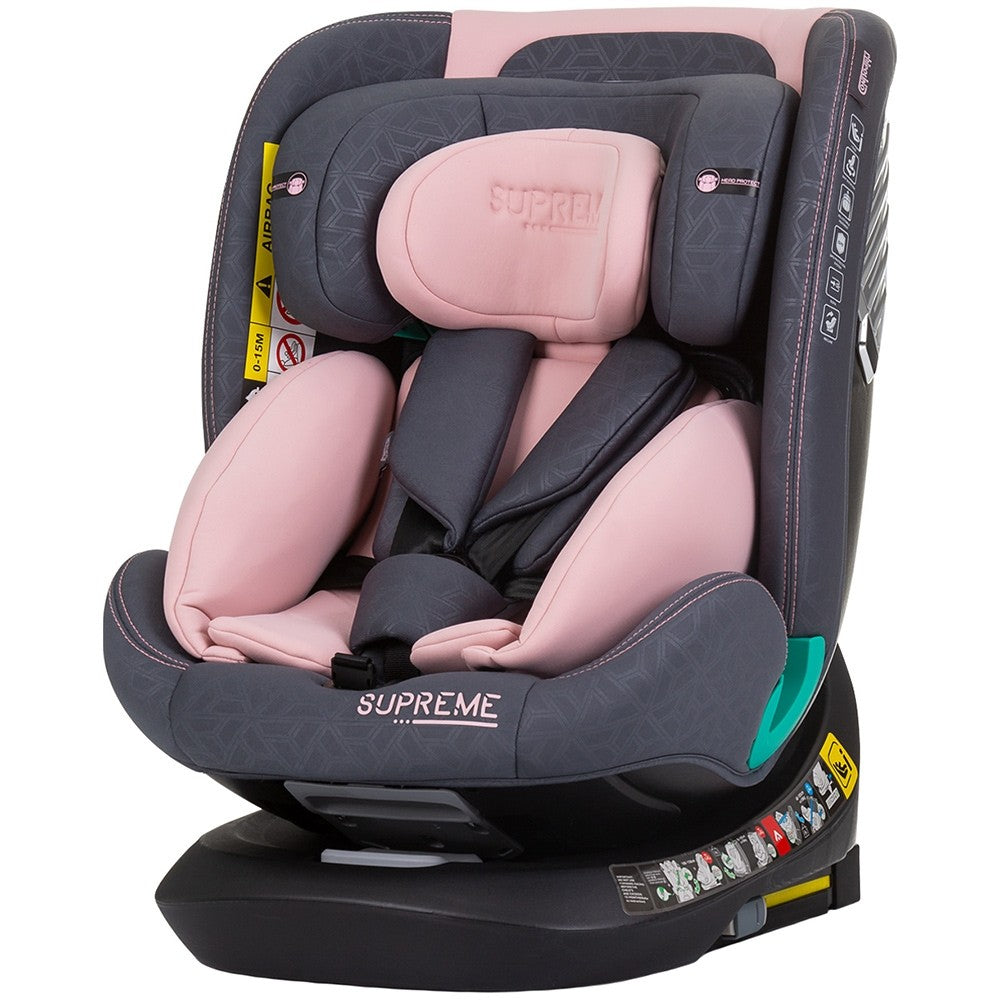 Chipolino scaun auto Supreme I-Size 40-150 cm R129 Famingo