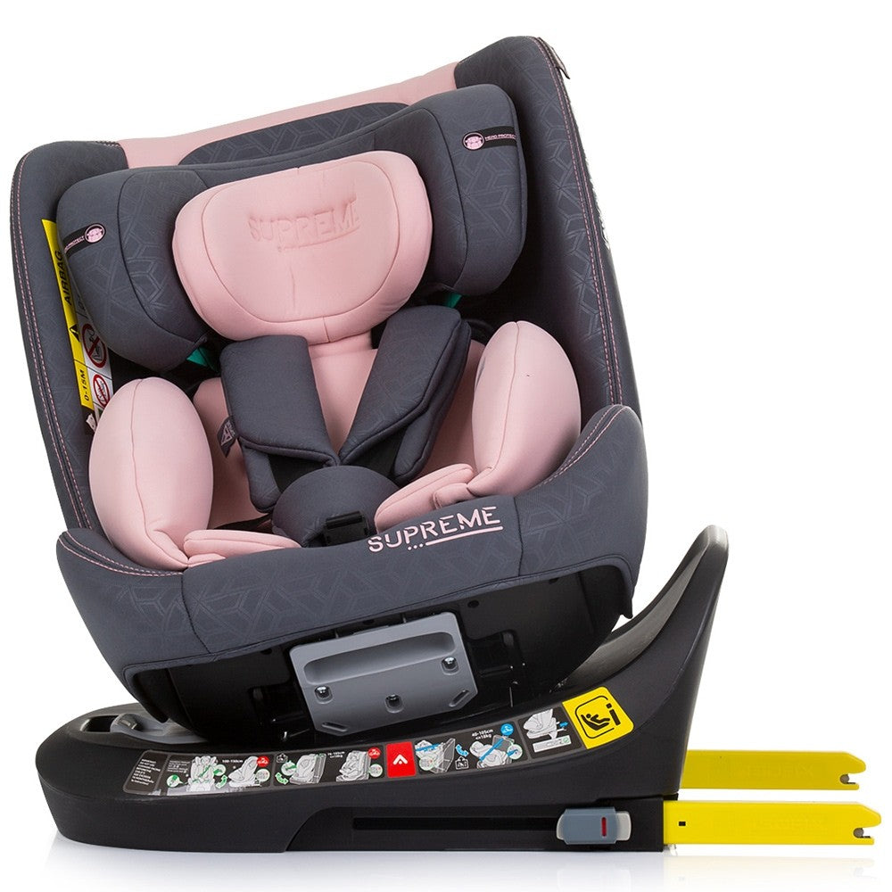 Chipolino scaun auto Supreme I-Size 40-150 cm R129 Famingo