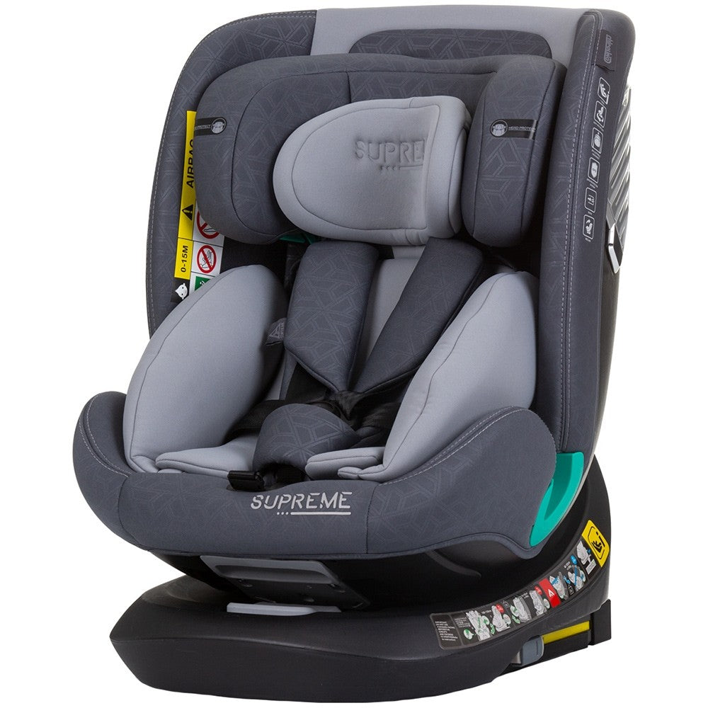 Chipolino scaun auto Supreme I-Size 40-150 cm R129 Granite